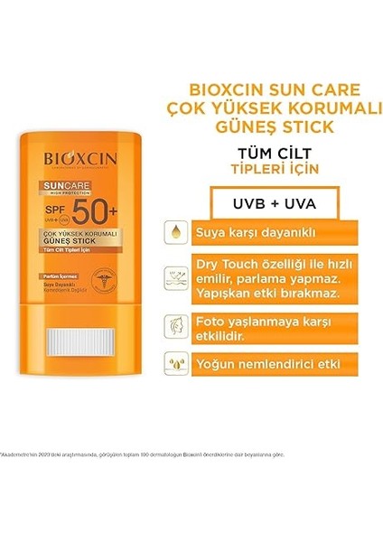 Stick Spf 50 Hassas Bölgeler Için Yüksek Korumalı Güneş Kremi modelleri