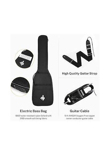 DLP-124B Lp Elektro Gitar Paketi (Siyah) indirimleri