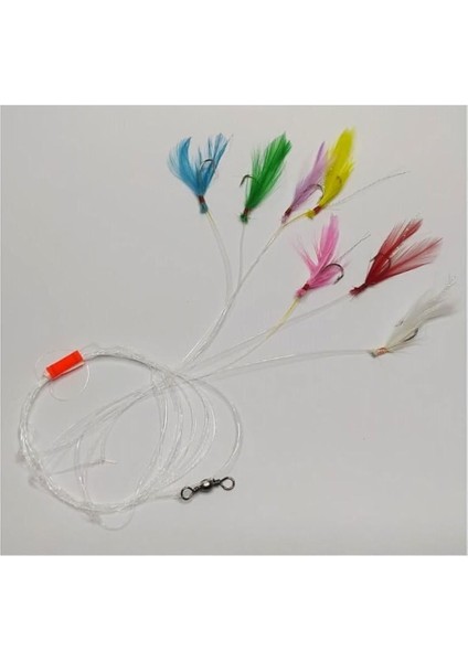 Çinekop Çaparisi Renkli Horoz Tüylü 7'li