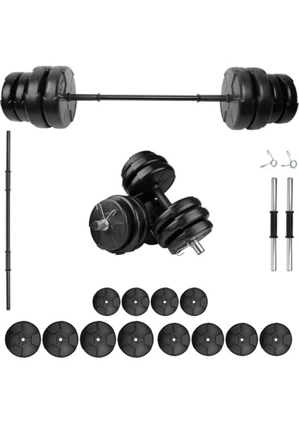 41 kg Dambıl ve Halter Seti - Ağırlık ve Fitness Ekipmanı