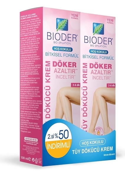 Tüy Dökücü Krem Bio-Epilation Kadınlar Için 100 ml 2 Adet