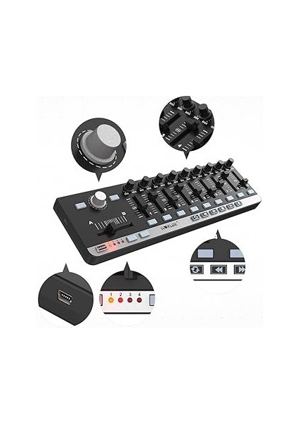 Easycontrol.9 Taşınabil USB 9 Ince Kontrol Mıdı Kontrol Cihazı indirimleri