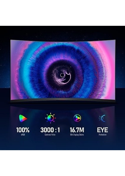 31.5 Inç Bilgisayar Monitörü Qhd 1440P Ultrageniş Oyun Monitörü 170Hz Va 1500R Monitör, Ultra Ince, HDMI X2 /dp, Vesa Uyumlu, Eğim Ayarı, Göz Koruma fırsatları