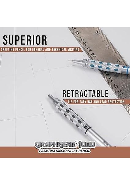 Graphgear 1000 Metal Gövdeli, Gizli Uçlu, Teknik Çizim ve Yazı Için Mekanik Kurşun Kalem, 0.5 Mm, Orijinal Kutusunda fırsatları