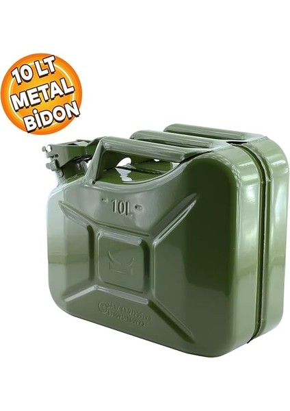 Metal Benzin Bidonu 10 Litre Akaryakıt Mazot Taşıma Doldurma Depolama Bidonu Dayanıklı Bidon indirimleri
