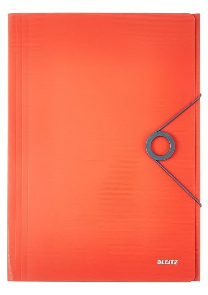 Solid Ince Lastikli Dosya, 150 Sayfa Kapasiteli, Açık Kırmızı, 45631020 fırsatları