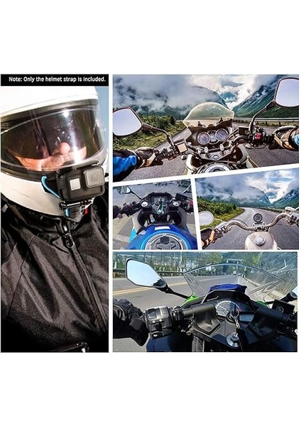 Tam Yüz Kask Çene Dağı Çene Tutucu Motosiklet Kask Kayışıhero Için 7/6/5/4/3 Sjcam SJ5000 / 6000/7000OSMO Eylem Xıaoyı Spor Eylem Kamera Için Motosiklet fırsatları