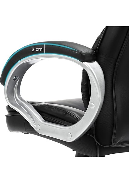 Yüksek Arkalıklı Ofis Koltuğu, Yönetici Koltuğu, Masa Koltuğu, Yükseklik Ayarı, Siyah, 67 x 66 x 114 cm OBG24B indirimleri