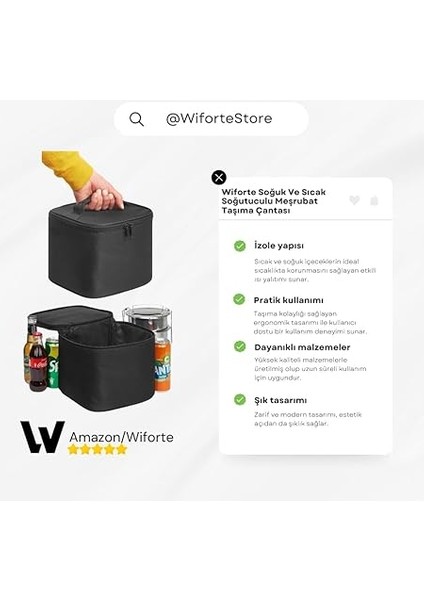 Soğuk ve Sıcak Soğutuculu Meşrubat Taşıma Çantası - Içecek Taşıma, Soğuk-Sıcak Yalıtım Özellikli, Pratik ve Dayanıklı Çanta fırsatları