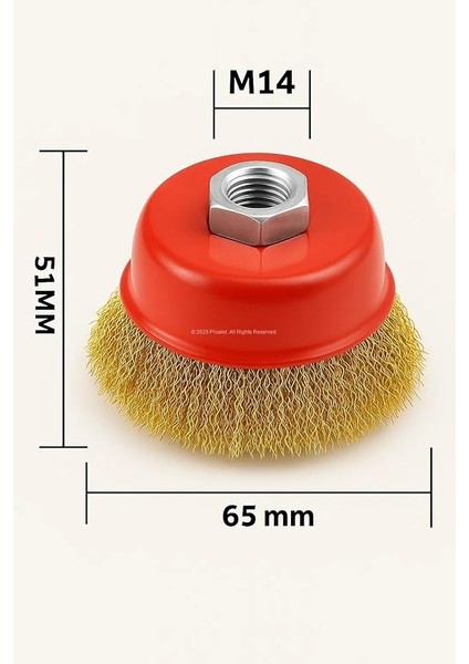 Saçaklı Çanak Fırça, 65 Mm, Çelik Tel, Yüzey Temizleme Aparatı, Spiral Taşlama Uyumlu, Pas Çapak Alıcı, Endüstriyel Tip, Yüksek Dayanımlı, Metal Fırça fiyatları