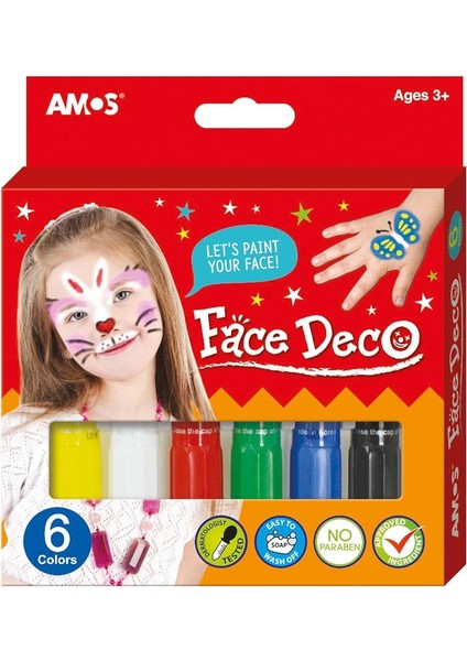 Face Deco 6 Renk Yüz Boyası