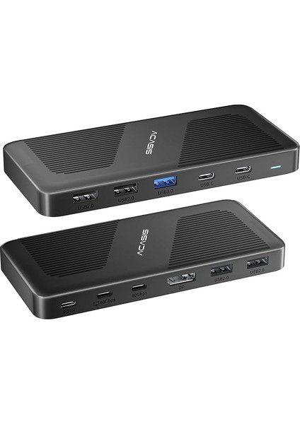 11 In 1, 40GBPS Usb4, 1xdp 8k 60Hz, 1xtype-C 40 GBPS(8K60 Veya 2X4K60), 2xtype-C 5gbps, 1xtype-A Usb3.0, 4xusb2.0 Type-A, 100W Pd, Aluminyum Kasa, Windows ve Mac Os Uyumlu Usb4 Docking Statio