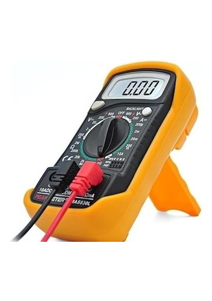 XL830L Dijital Multimetre Ölçü Aleti Volt Amper Ölçer Pil Kablo