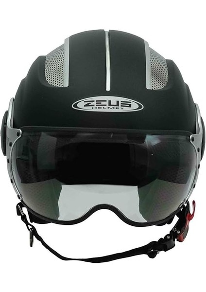 ZS-218A Motosiklet Kaskı Açık Kask Matt Black M modelleri