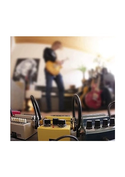Gitar Bağlantı Kablosu, Efekt Pedalı Için Bağlantı Kabloları, Düşük Profilli Krep Tasarımı, Efekt Pedalları Için Düz Açılı 1/4 Inç, 3'lü Paket fiyatları