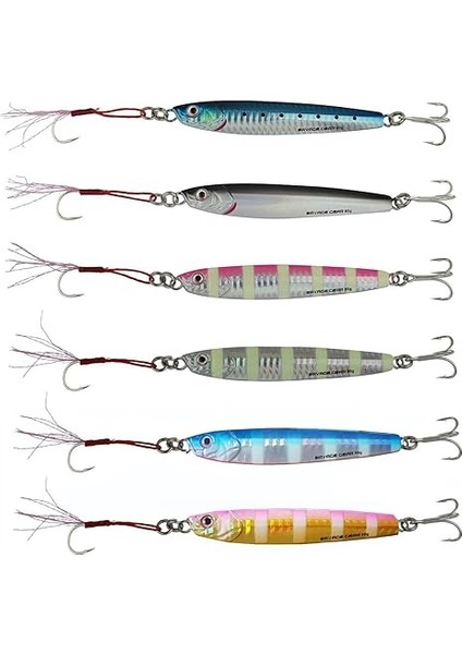 Gear 3D Slim Minnow Jig 100G Pink Zebra Glow modelleri