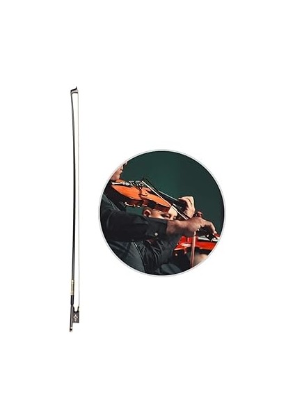 4/4 Keman Keman Yay Karbon Fiber Yuvarlak Sopa Abanoz Kurbağa At Kuyruğu Saç Iyi Dengeli indirimleri