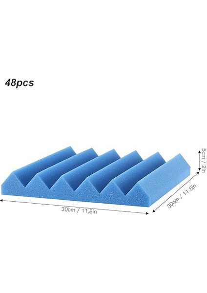 Adet Akustik Köpük Panel, Ses Geçirmez 6 Kamalı Fayans Duvar Seti, Yanmaz, 30X30X5CM, Ses Kalitesi, Dekorasyon, Stüdyoda Kullanım, Home Ofis fırsatları