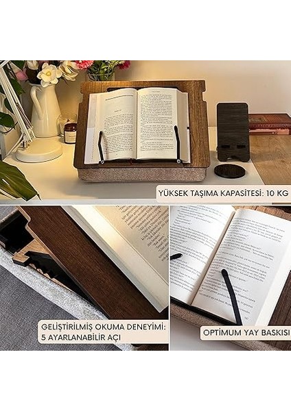 Wood - MKOS41 Minderli Kitap Okuma Standı modelleri