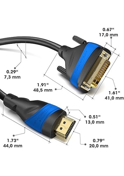 – Hdmı-Dvı Adaptör Kablosu – 2 M (Çift Yön, Dvı-D 24+1/yüksek Hızlı HDMI Kablosu, 1080P/FULL Hd, Dijital Video Kablosu, HDMI Cihazını DVI Monitöre (Veya Tersi) Bağlayabilirsiniz, Siyah) indirimleri