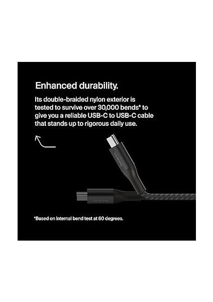 Boostcharge Usb-C - Usb-C Şarj Kablosu, Hızlı Şarj Kablosu, 240 W Power Delivery, Usb-If Sertifikalı, iPhone 15, MacBook Pro, Chromebook, Samsung Galaxy, iPad ile Uyumlu, 1 M – Siyah fiyatları