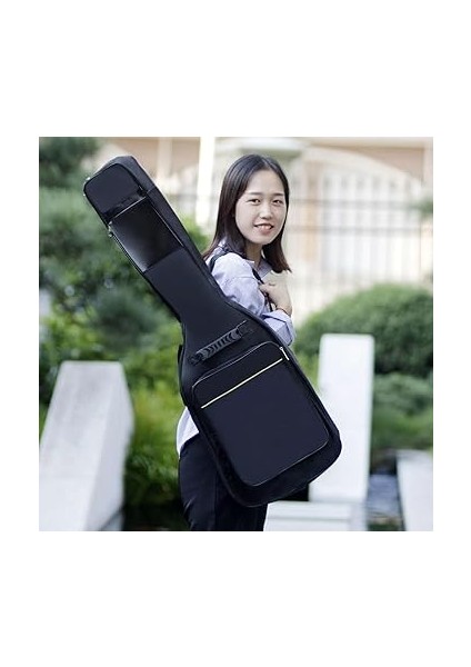 Elektro Gitar Çantası 7mm Dolgu Oxford Gitar Kılıfı Su Geçirmez Elektro Gitarlar Sırt Çantası Konserler Için Cepler fırsatları