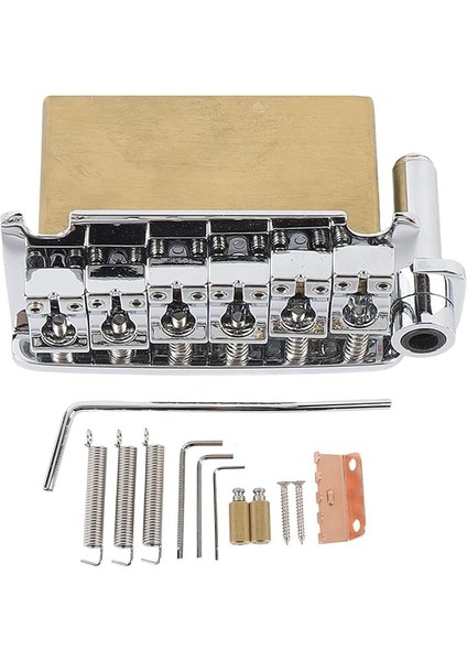 Tremolo Köprüsü, 54MM Dize Aralığı Elektro Gitar Köprüsü, Çinko Alaşım Profesyonel Guitar Tremolo Ünitesi 6 Dize Stratocaster Gitar Tail Piece Değiştirme