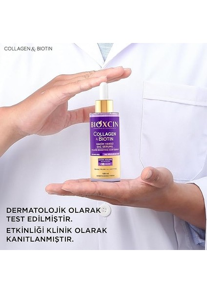 Collagen & Biotin Saç Serumu 100 ml – Saç Dökülmesine Karşı, Hacimlendirici, Hidrolize Kolajen, Biotin ve Biocomplex B11 Içerikli indirimleri