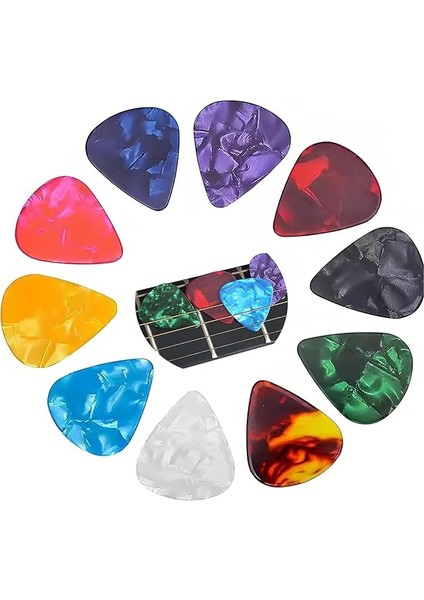 Gitar Penası Seti, Akustik Gitar, Elektro Gitar, Ukulele Bas Için Pena, 3 Farklı Kalınlıkta, Akustik Gitar, Elektro Gitar, Ukulele ve Bas Için