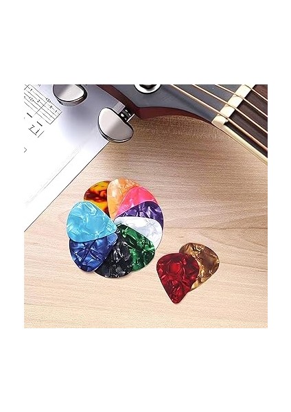 Gitar Penası Seti, Akustik Gitar, Elektro Gitar, Ukulele Bas Için Pena, 3 Farklı Kalınlıkta, Akustik Gitar, Elektro Gitar, Ukulele ve Bas Için modelleri