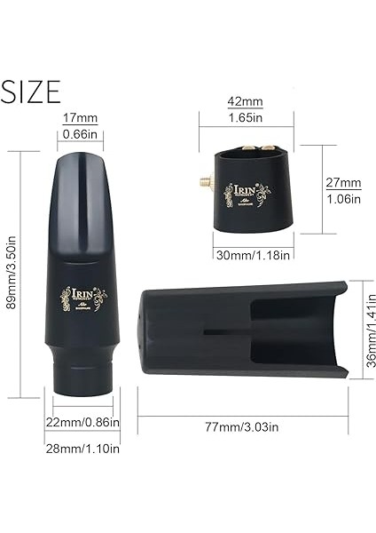 Alto Saksafon Ağızlık Seti, 3 Adet Saksafon Ağızlık Kiti Kapak ve Deri Ligatür Saksafon Ağızlık Için indirimleri