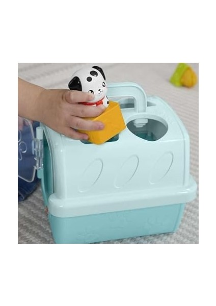 Hayvan Dostlarımın Çantası Fisher-Price Şirin Dostlar Hayvan Dostlarımın Çantası, Bebekler ve Yürüme Çağındaki Çocuklar Için Şekil Eşleştirme Oyuncağı, 8 Blok HTW93 fiyatları