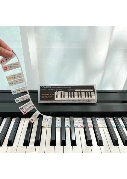 Yeni Başlayanlar Için Piyano Notaları Kılavuzu, Öğrenmek Için Çıkarılabilir Piyano Klavyesi Not Etiketleri, 88 Tuşlu Tam Boyut, Silikondan Yapılmış, Etikete Gerek Yok, Yeniden Kullanılabilir