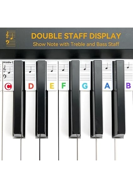 Yeni Başlayanlar Için Piyano Notaları Kılavuzu, Öğrenmek Için Çıkarılabilir Piyano Klavyesi Not Etiketleri, 88 Tuşlu Tam Boyut, Silikondan Yapılmış, Etikete Gerek Yok, Yeniden Kullanılabilir indirimleri