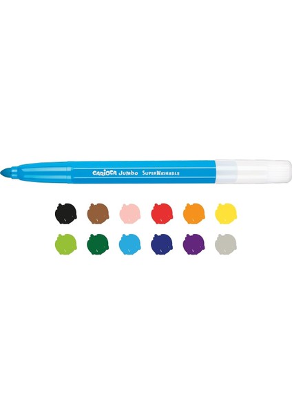 Süper Yıkanabilir Keçeli Boya Kalemi, 12'li fiyatları