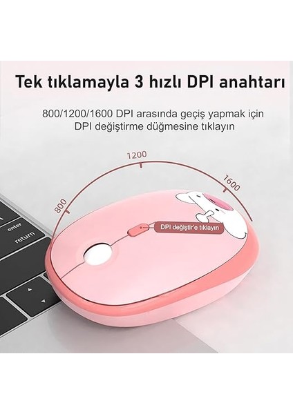 Mofii Ayıcık Desenli Kablosuz Renkli Yuvarlak Tuşlu Klavye Mouse SET-AL4258 (Mavi) indirimleri