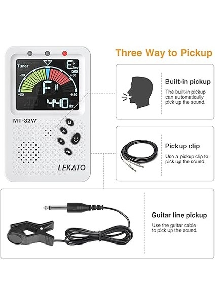 Gitar Tuner, Elektronik Metronom Tuner Gitar, Ukulele, Bas, Keman, Saksafon, Kromatik indirimleri