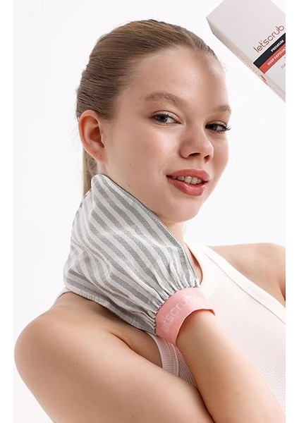 Premium Ekru Zebra Banyo Duş Kesesi Peeling ELDIVENI%100 Floş Ipek Normal Ciltler Için fırsatları