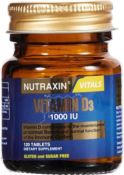 Vitals D3 Vitamin 1000 Iu 25 Mcg 120 Tablet Takviye Edici Gıda fiyatları