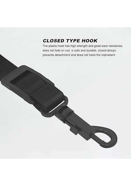 Saxophone Neck Strap, Adjustable Length Anti Slip Comfortable Sax Belt For Alto Tenor Soprano Baritone, Universal Fit indirimleri