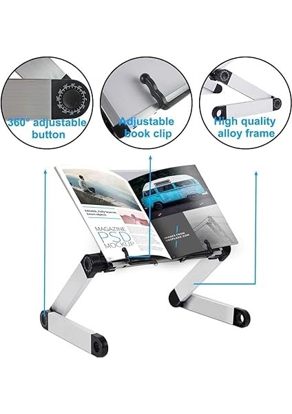 Metal Ayarlanabilir Kitap Okuma Standı Rahle Çok Amaçlı Laptop Tablet Standı , Hobimtek indirimleri