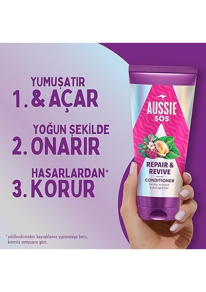Sos Repair & Revive Kuru, Yıpranmış ve Hasar Görmüş Saçlar Için Saç Kremi 350ML fırsatları