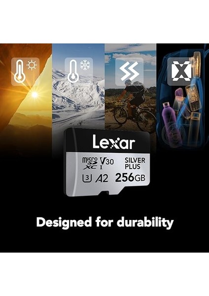 256 GB Profesyonel Silver Plus Microsdxc Hafıza Kartı W/sd Adaptör, Uhs-I, C10, U3, V30, Full-Hd ve 4K Video, 205/150 Mb/s'ye Kadar Okuma/yazma, Videografçılar, Oyuncular (LMSSIPL256G-BNANU) indirimleri
