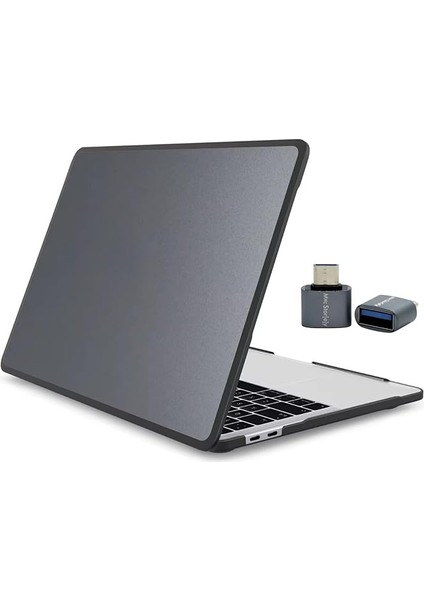 MacBook Pro 14.2 Inç Outdoor Sert Kılıf M1,m2,m3,m4 Uyumlu A3185,A3401,A3112,A2992,A2918,2779,A2442 Darbe Çizilme Koruyucu Mat Kapak Siyah