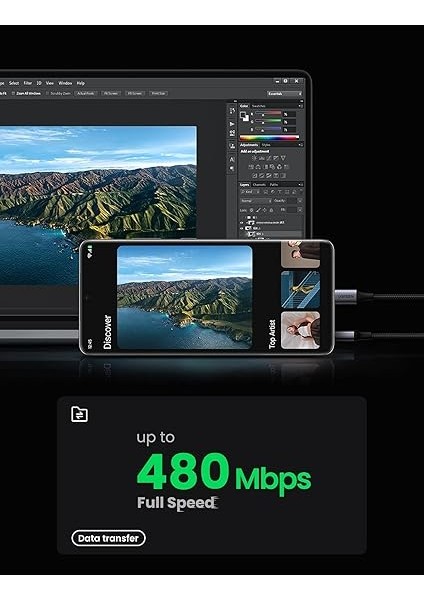 3.0 A Usb-A & Usb-C Örgülü Şarj ve Data Kablosu, 2 Metre, Siyah, 60128 indirimleri