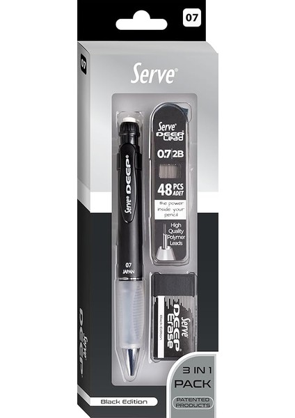 Deep Klm & Sılgı & Mın 0,7mm Sıyah