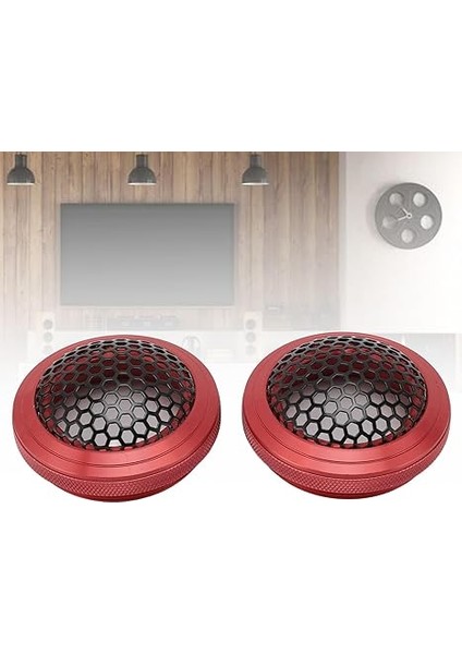 Hoparlör -Mesh Izgara Kapağı, 54 -Mm Loudspeaker Yuvarlak Izgara Kapak Koruyucusu 2pcs Metal Efekti Araba Için Dirençli (Kırmızı) modelleri