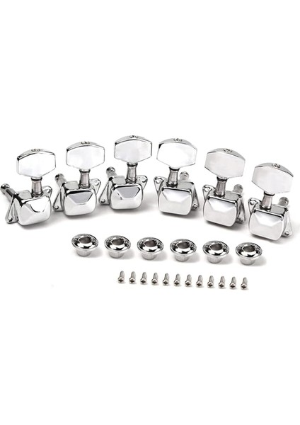 6 Adet Elektro Gitar Aksesuarları Gitarlar Gitar Akortçusu Akort Mandal Akustik Gitar Akustik Gitar Akort Mandalları Gitar Akort Mandal Tunerleri Akustik Gitar Akort Mandalı Gümüş modelleri