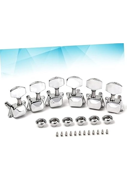 6 Adet Elektro Gitar Aksesuarları Gitarlar Gitar Akortçusu Akort Mandal Akustik Gitar Akustik Gitar Akort Mandalları Gitar Akort Mandal Tunerleri Akustik Gitar Akort Mandalı Gümüş fırsatları