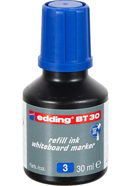 Bt 30 Beyaz Yazı Tahtası Kalemi Yedek Mürekkebi - Mavi - 30ML